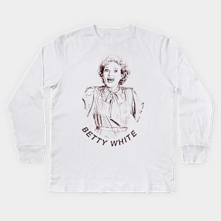 Betty White Kids Long Sleeve T-Shirt